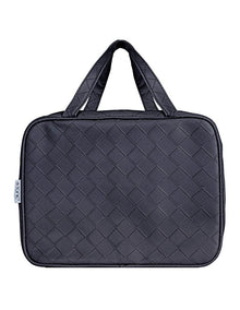 Woven Hanging Cosmetic Bag in Navy