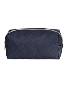 Woven Small Beauty Bag in Navy