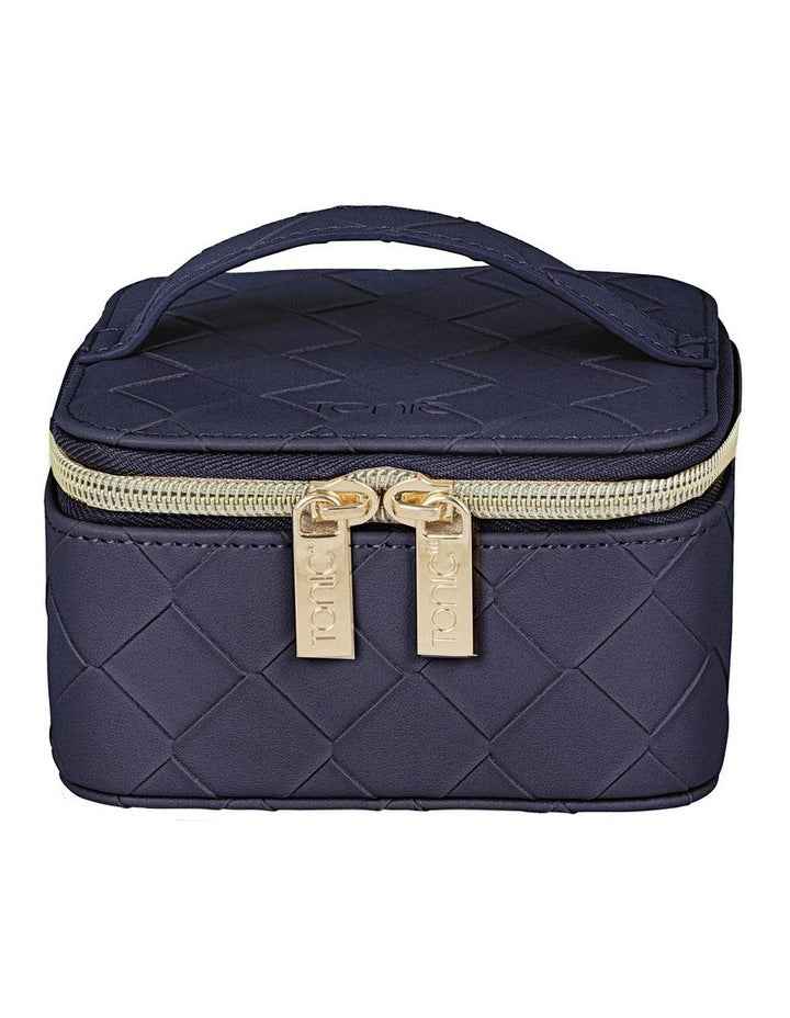 Woven Jewellery Cube Bag in Navy