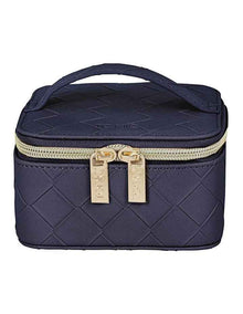 Woven Jewellery Cube Bag in Navy