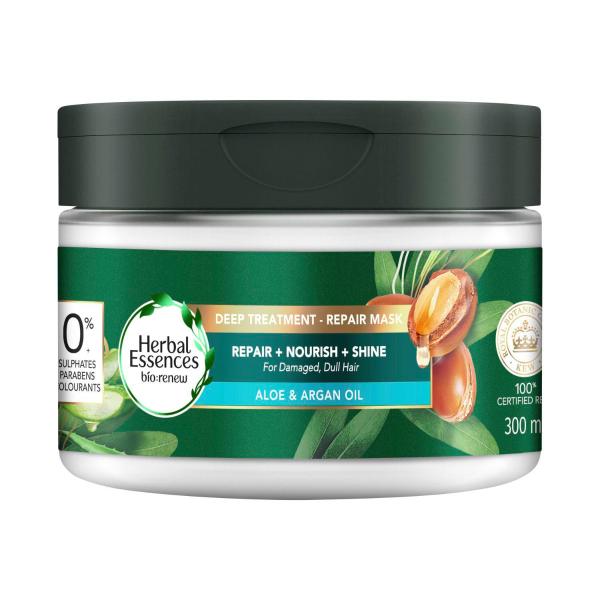 HERBAL ESSENCES BIO RENEW ARGAN OIL & ALOE DEEP REPAIR MASK 300ML