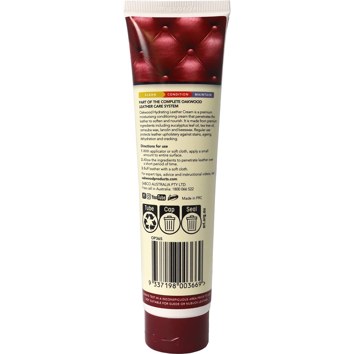 Oakwood Hydrating Leather Cream 150ml