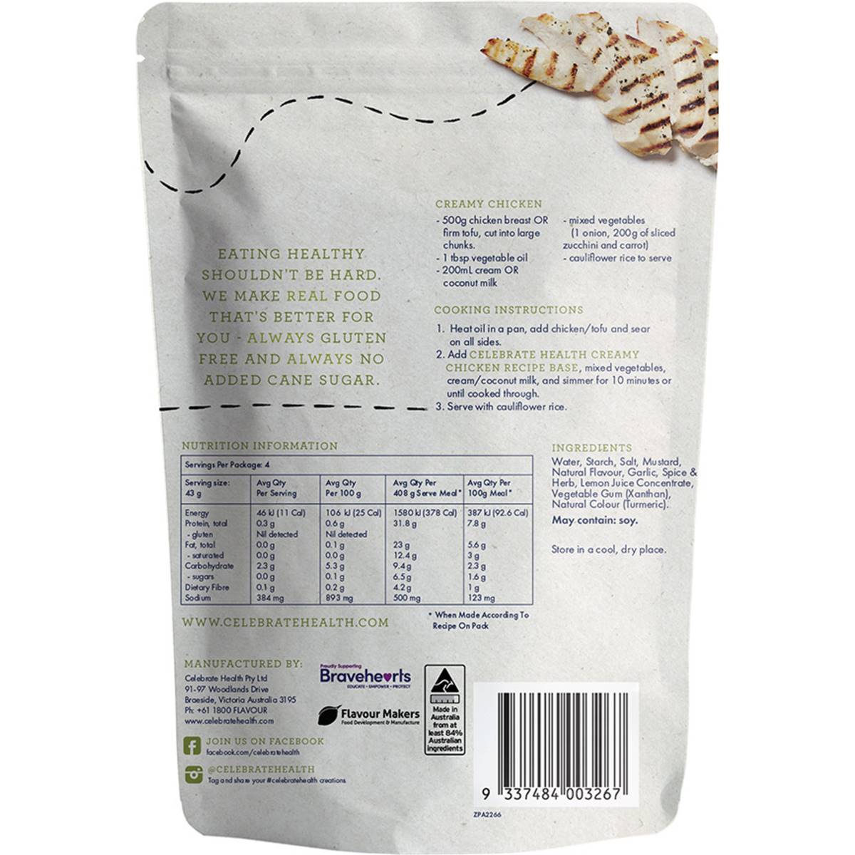 Celebrate Health Creamy Chicken Recipe Base 175g