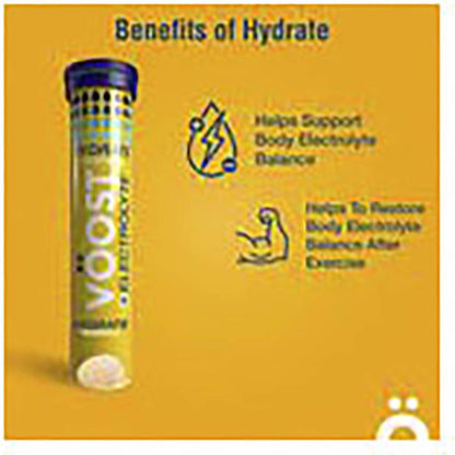 Voost Effervescent Hydrate + Electrolyte Tropical Tablets 20 pack