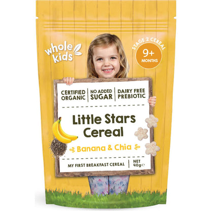 Whole Kids Little Stars Cereal Banana & Chia 40g