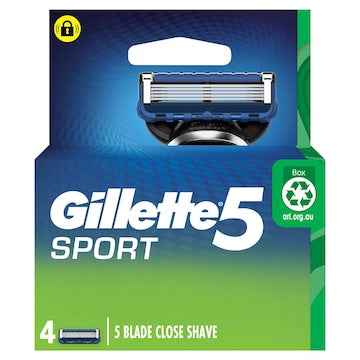 Gillette 5 Sport Razor Blades 4 pack