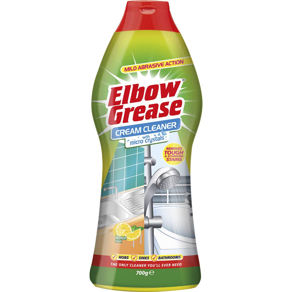 Elbow Grease Cream Cleaner With Micro Crystals Lemon Fresh 700g