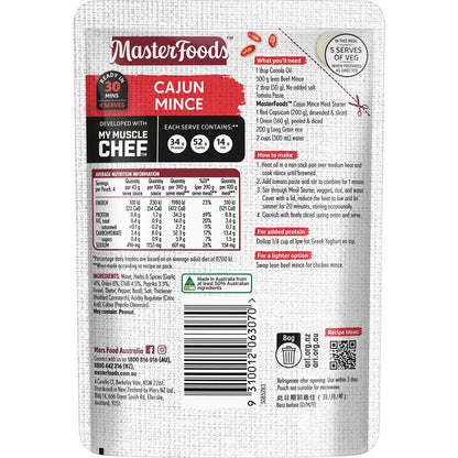 MasterFoods x My Muscle Chef Cajun Mince Recipe Base 175g
