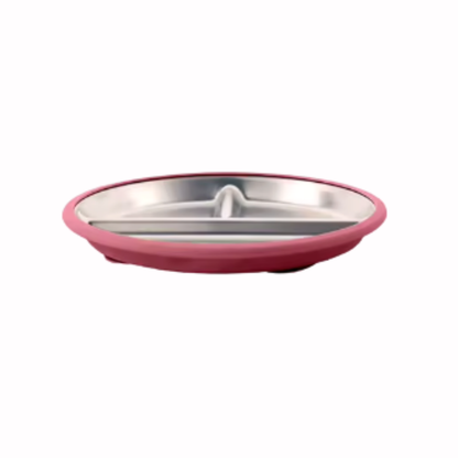 Montessori Mates Kids Stainless Steel Divided Plate with Lid 2 Colours Options Baby Practical Life Materials Baby Gifts Idea 6m+