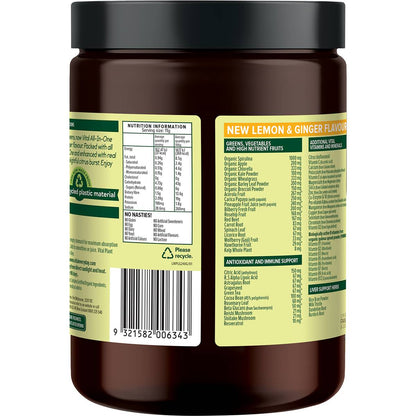 Vital All-In-One Daily Powdered Supplement Lemon & Ginger 240g