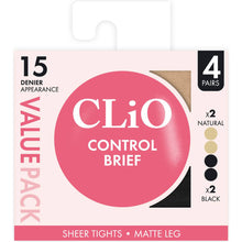 Clio Clio Control Brief Sheer Tights T/XT Value 4 pack