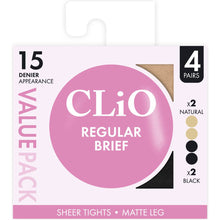 Clio Clio Regular Brief Sheer Tights T/XT Value 4 pack