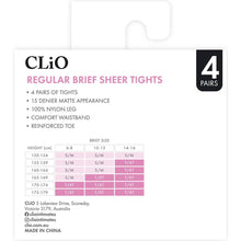 Clio Clio Regular Brief Sheer Tights T/XT Value 4 pack