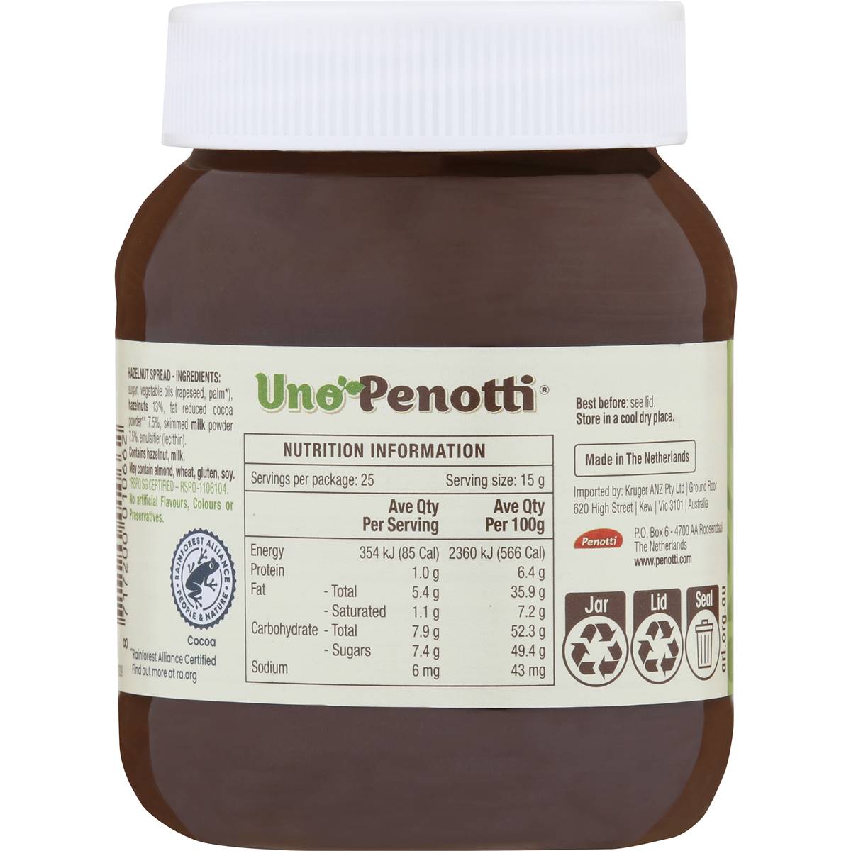 Uno Penotti Hazelnut Spread 380g