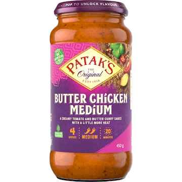 Patak's Butter Chicken Simmer Sauce Medium 450g