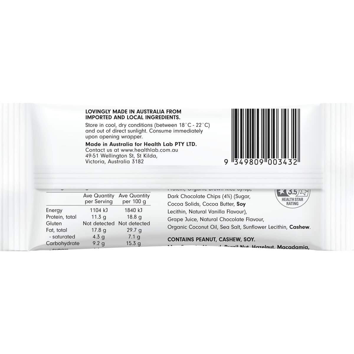 Health Lab Chocolate Protein Brownie 60g