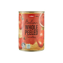 COLES WHOLE PEELED ITALIAN TOMATOES 400G