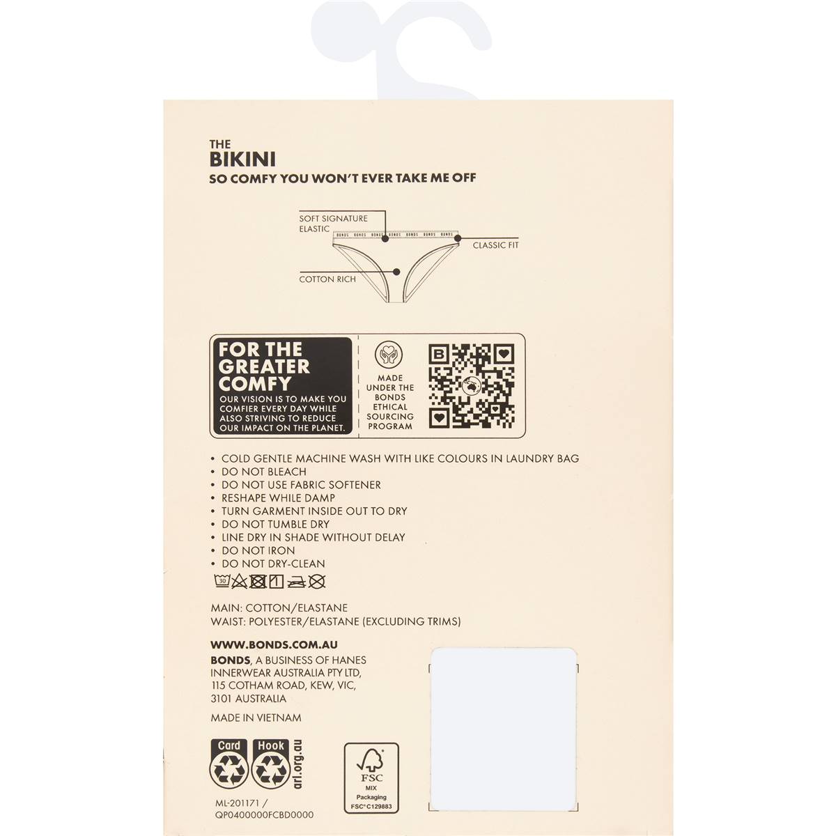 Bonds Womens The Bikini Briefs Variety Size 14 4 pack