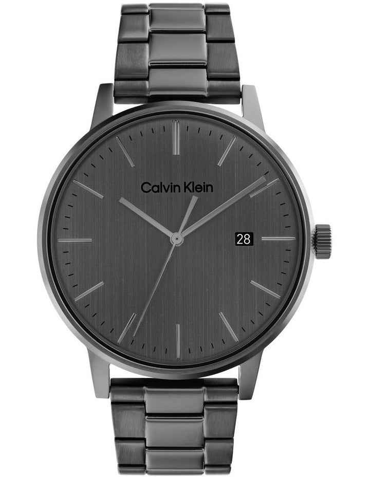 Linked Bracelet For Him Ionic Plated Grey Steel Watch 25200054
