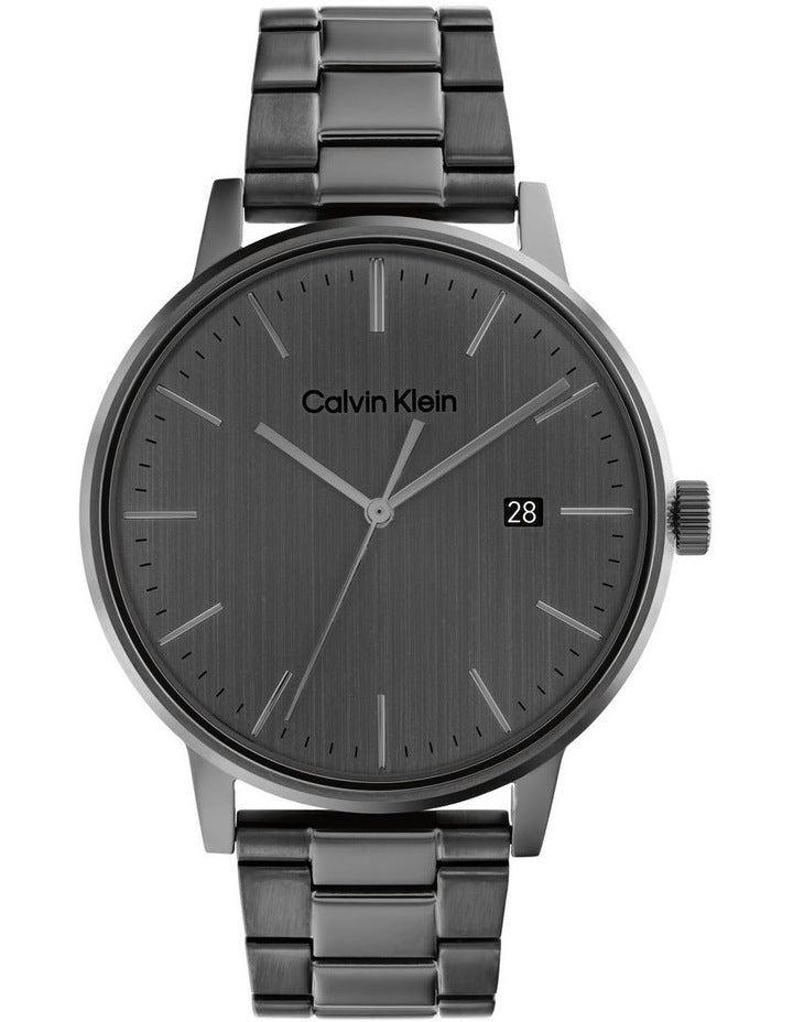 Linked Bracelet For Him Ionic Plated Grey Steel Watch 25200054