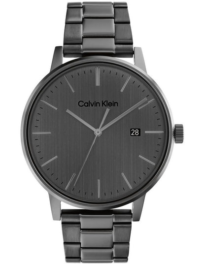 Linked Bracelet For Him Ionic Plated Grey Steel Watch 25200054