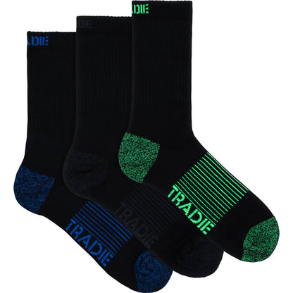 Tradie Mens Cotton Blend Work Socks Size 7-10 3 pack