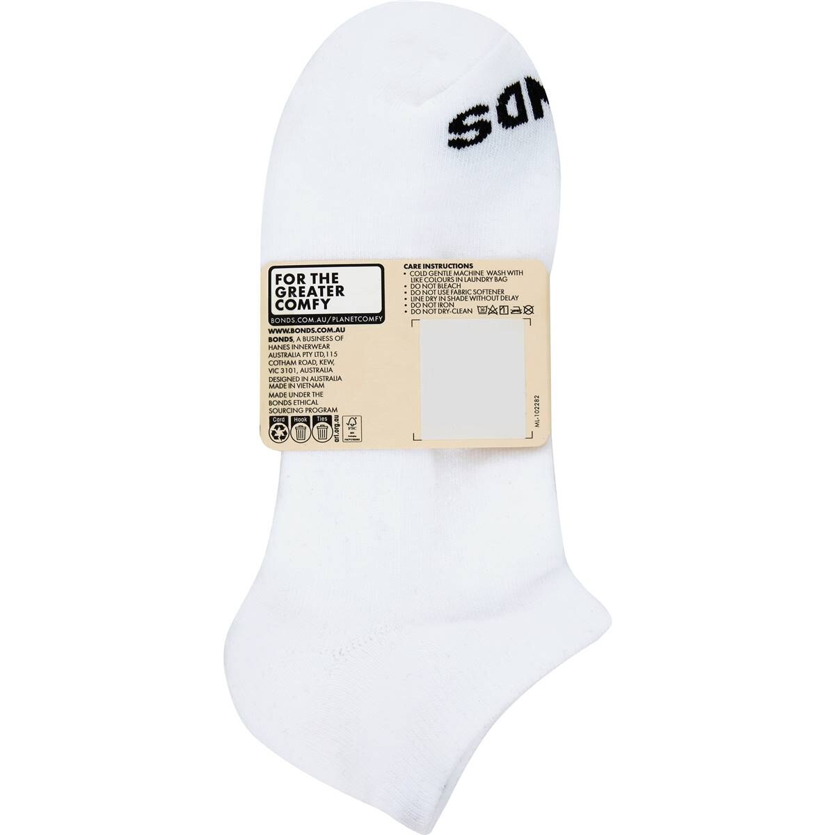 Bonds Mens Everyday Low Cut Socks Cushioned Size 6 Assorted 4 pack