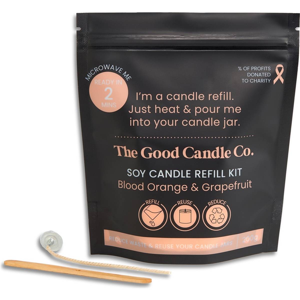 Good Candle Co Soy Candle Refill Kit Blood Orange & Grapefruit 200g