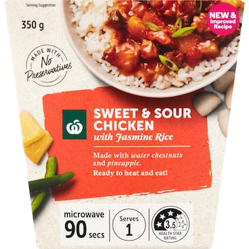 Woolworths Ready to Eat Meal Sweet & Sour Chicken 350g