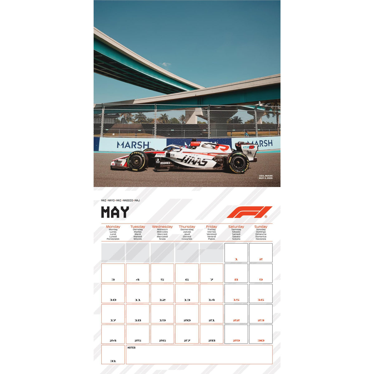 Formula 1 (F1) - 2027 Calendar