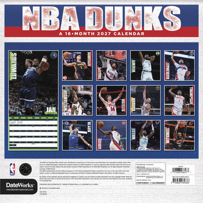 NBA Dunks - 2027 Calendar