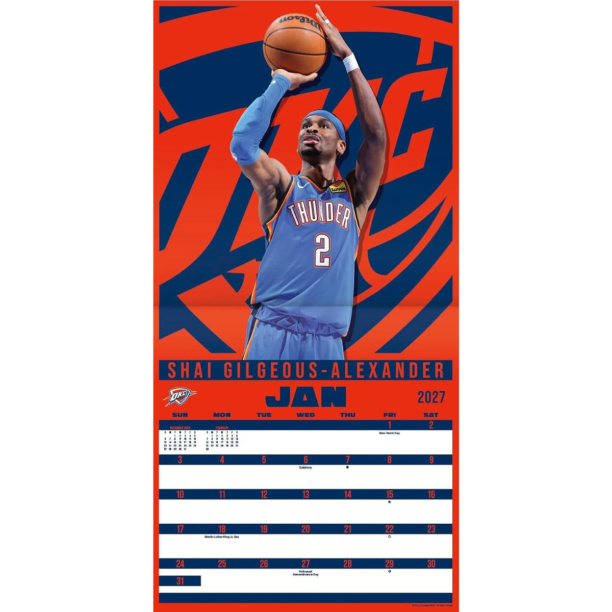NBA Superstars - 2027 Calendar