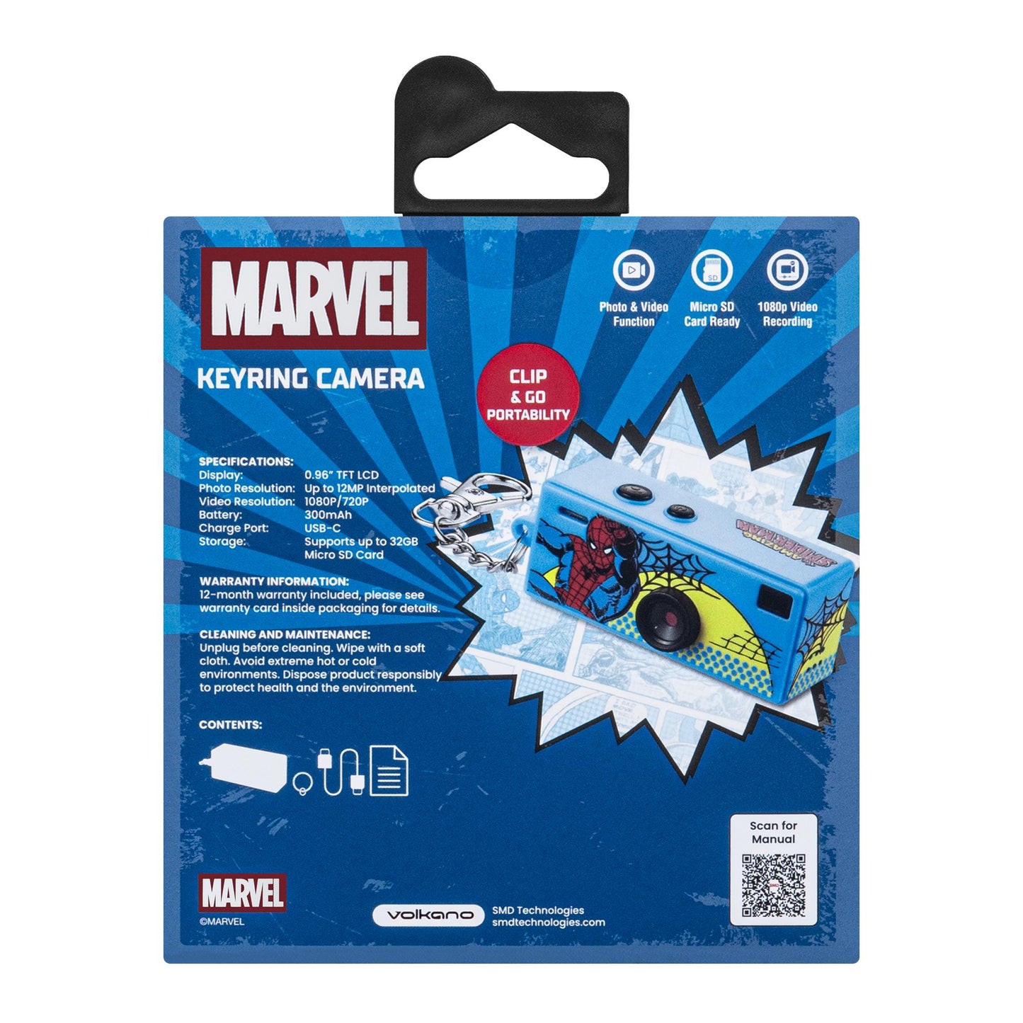 Disney Marvel Spiderman Keyring Camera
