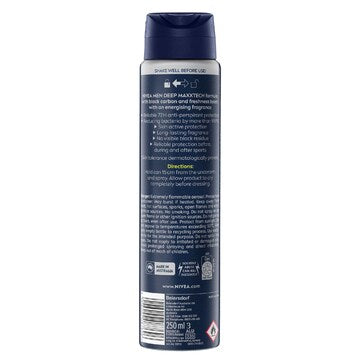 Nivea MEN Deep Extreme 72hr Protection Deodorant 250mL
