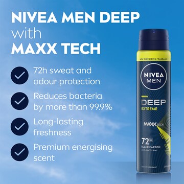 Nivea MEN Deep Extreme 72hr Protection Deodorant 250mL