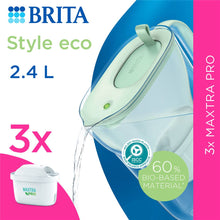 Brita Water Filter Jug Style Eco Soft Green 2.4L With 3 Filters each