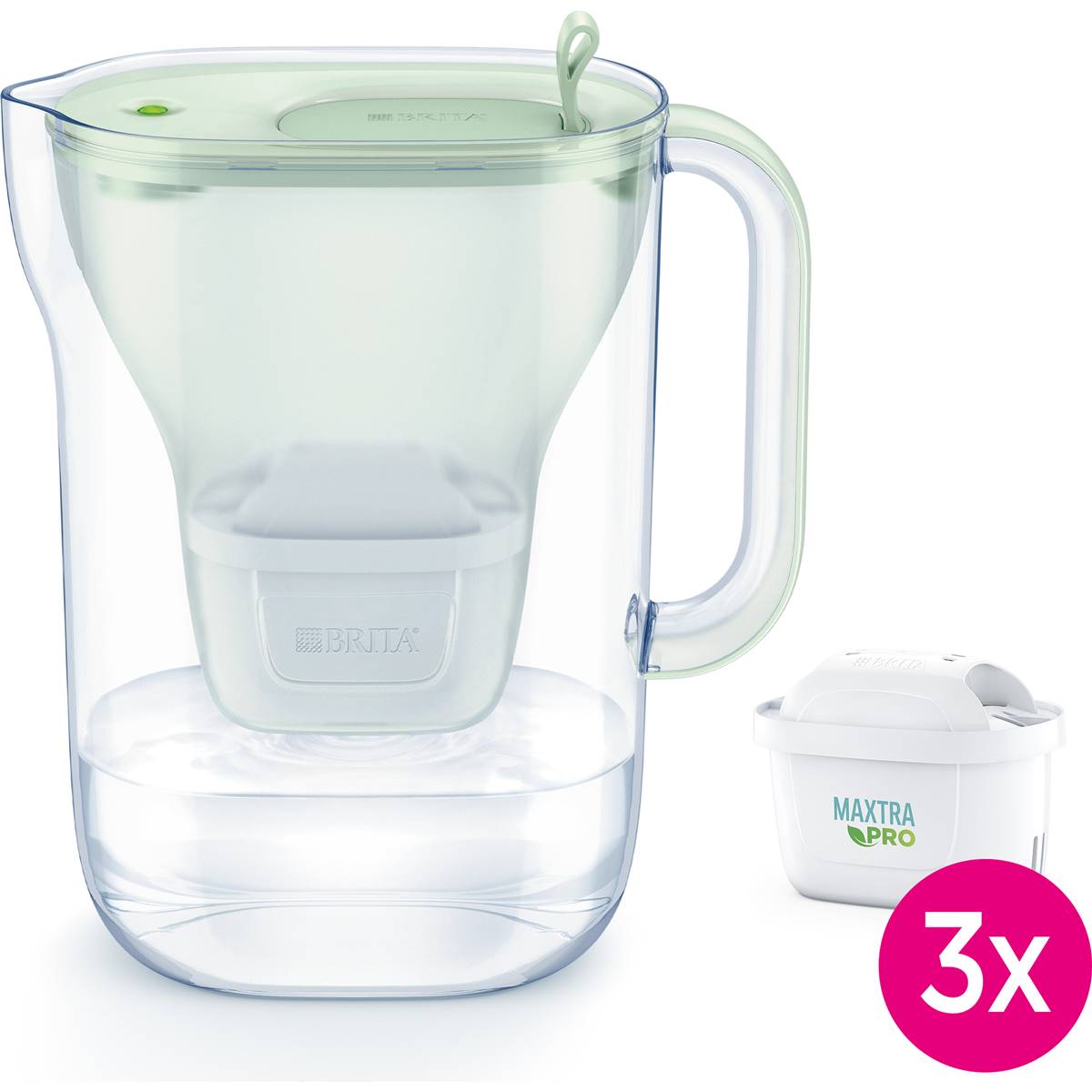 Brita Water Filter Jug Style Eco Soft Green 2.4L With 3 Filters each