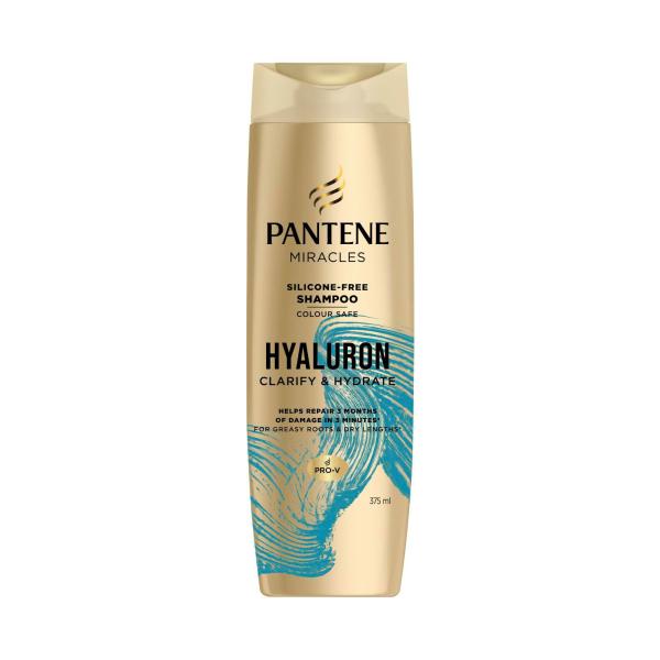 PANTENE MIRACLES HYALURON CLARIFY & HYDRATE SILICON FREE SHAMPOO 375ML