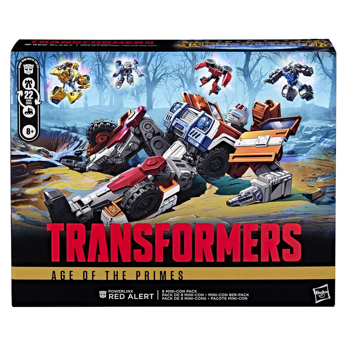 Transformers - Age Of The Primes: Voyager Class Powerlinx Red Alert and 8 Mini-Con Pack