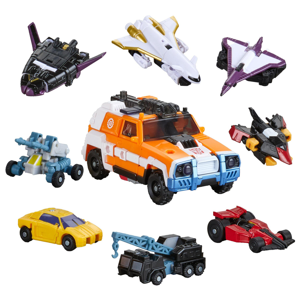 Transformers - Age Of The Primes: Voyager Class Powerlinx Red Alert and 8 Mini-Con Pack