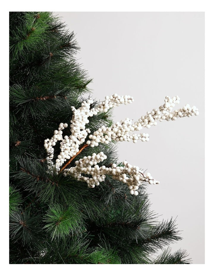 Harvest Christmas White Berry Spray Pick 62cm in White