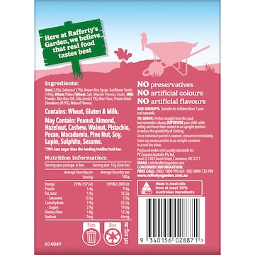 Rafferty's Garden Strawberry & Chia Pressed Bars 6 pack
