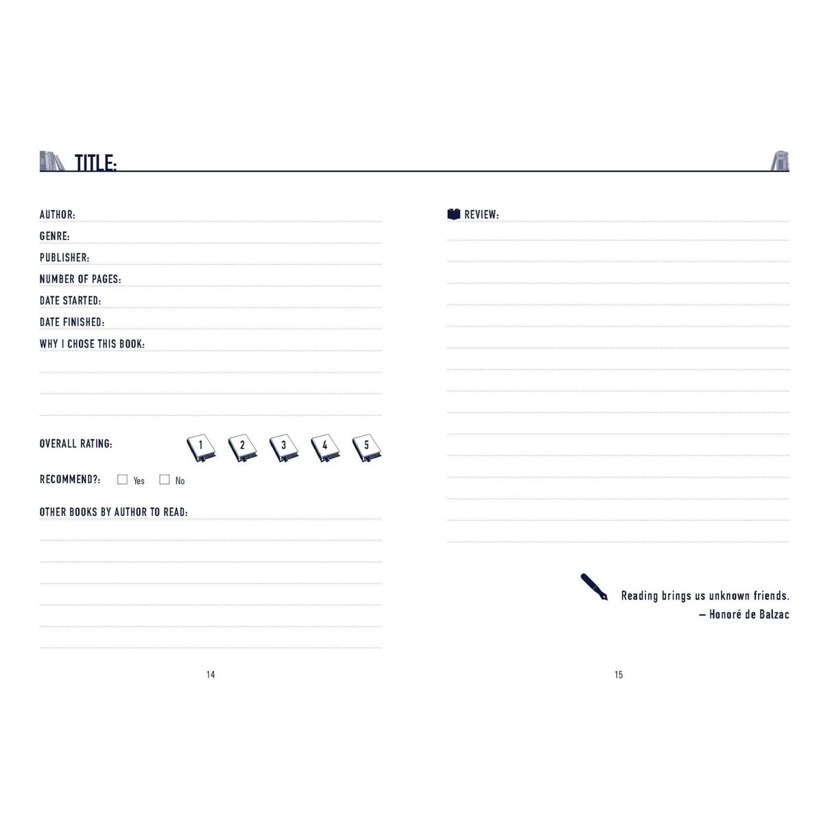 Book Lover's Journal - Book