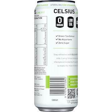 Celsius Energy Drink Sparkling Kiwi Strawberry Can 330mL