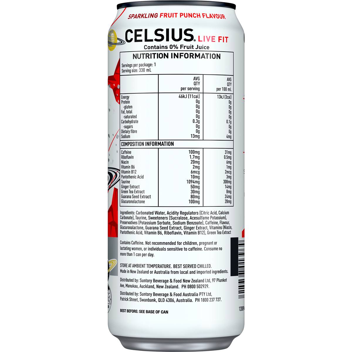 Celsius Energy Drink Sparkling Cosmic Vibe Can 330mL