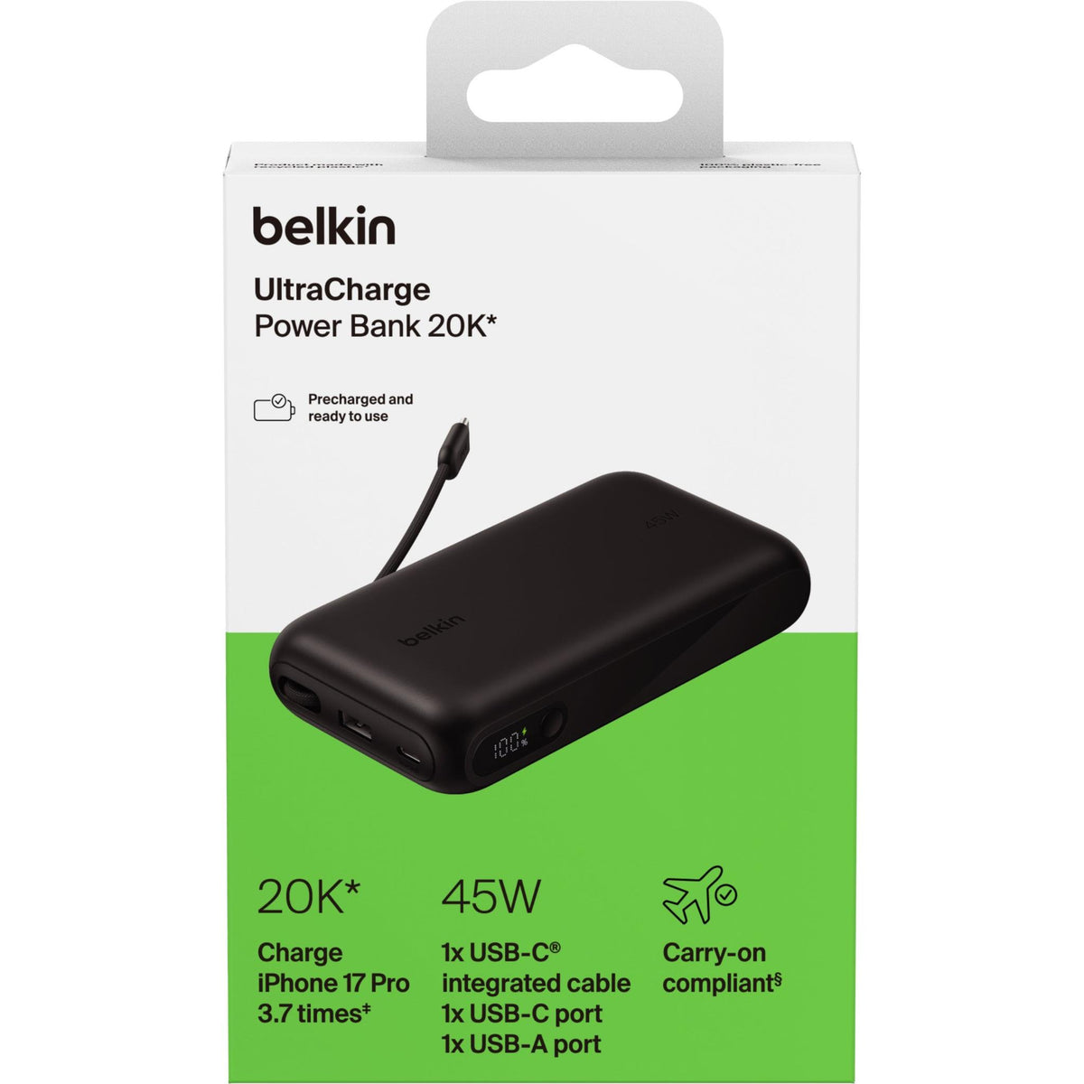 Belkin UltraCharge 20K 45W Power Bank