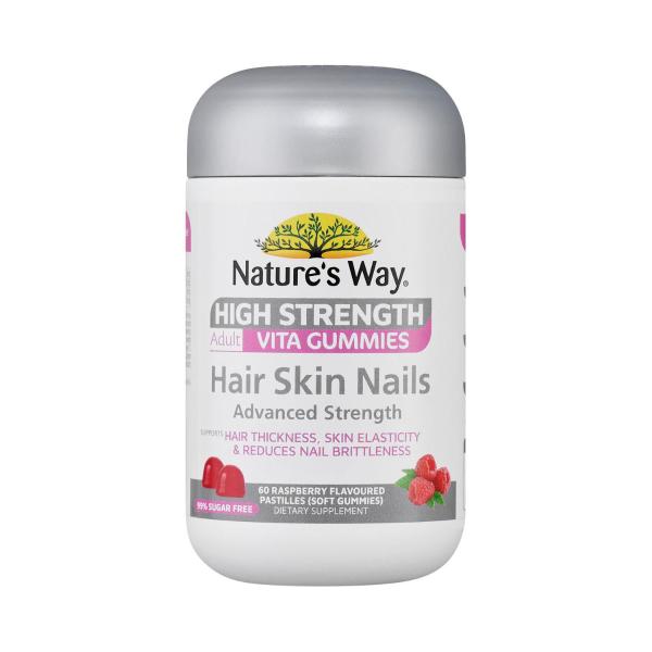 NATURE'S WAY HIGH STRENGTH GUMMIES HAIR SKIN NAILS 60PK