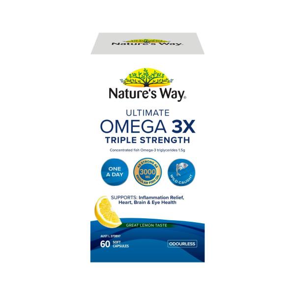 NATURE'S WAY ULTIMATE OMEGA 3X STRENGTH 60PK