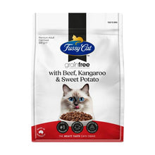 FUSSY CAT GRAIN FREE ADULT DRY CAT FOOD BEEF & KANGAROO WITH SWEET POTATO 500G