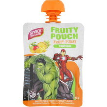Snacktacular Fruity Pouch Fruit Puree Tropical Marvel Avengers 90g x 5 pack